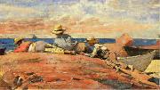 Winslow Homer Three Boys on the Shore Norge oil painting reproduction